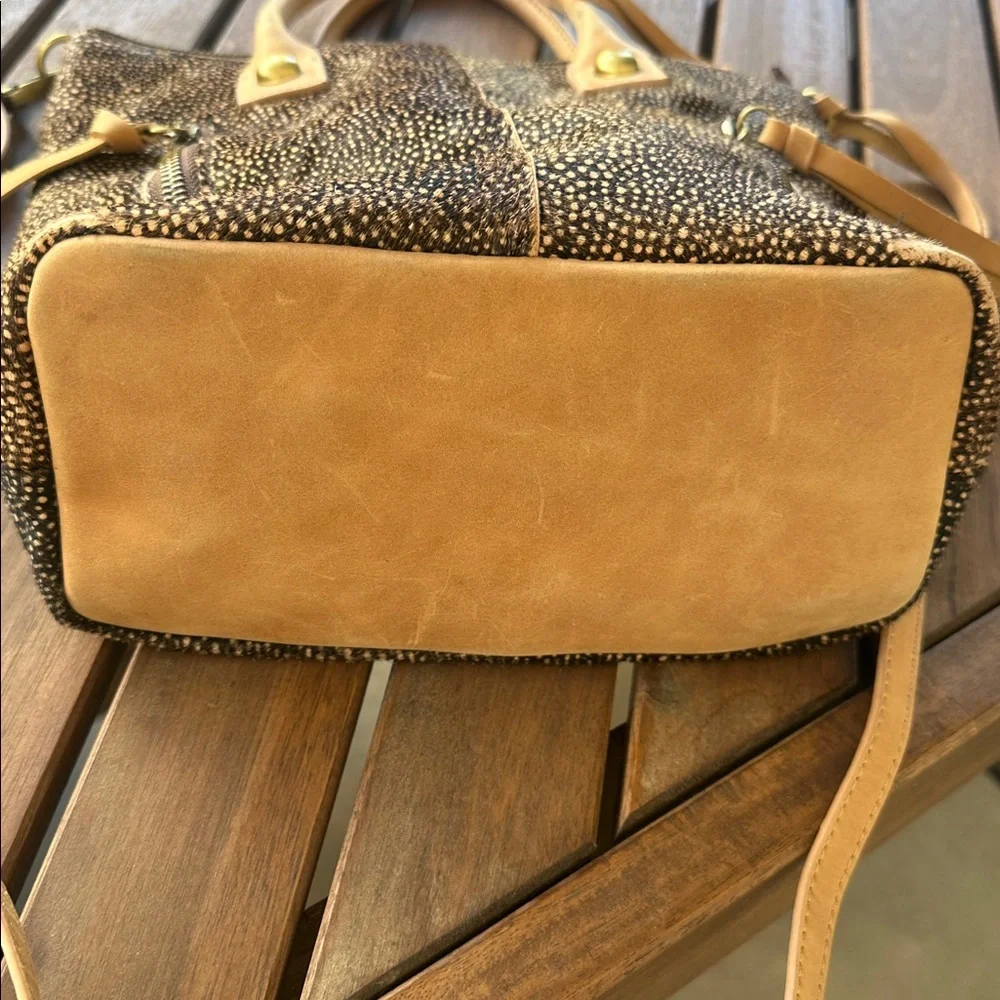 Miss Albright Hair-On Hide Leather Satchel Crossbody/Shoulder Bag-adjustable